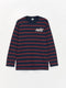 Crew Neck Striped Long Sleeve Boy T-shirt